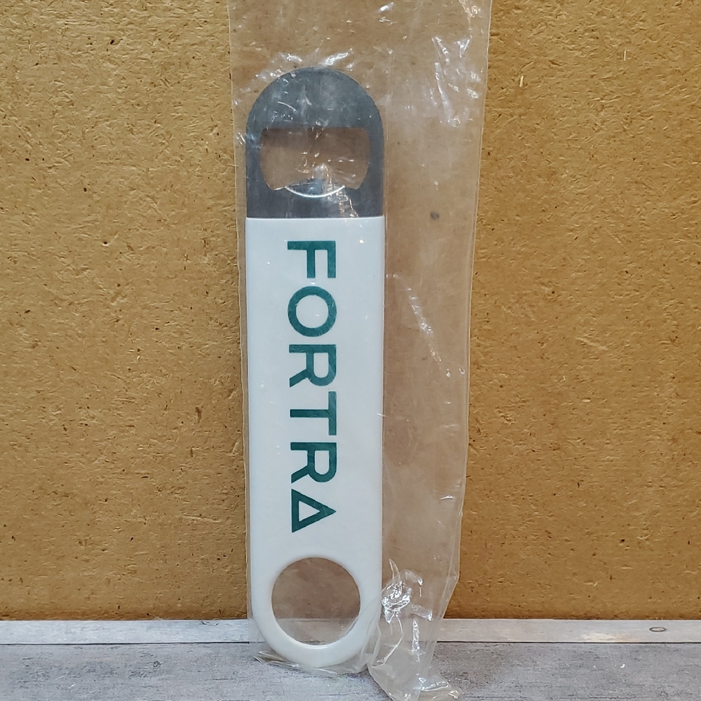 FORTRA White and Green Bottle Opener  NIP